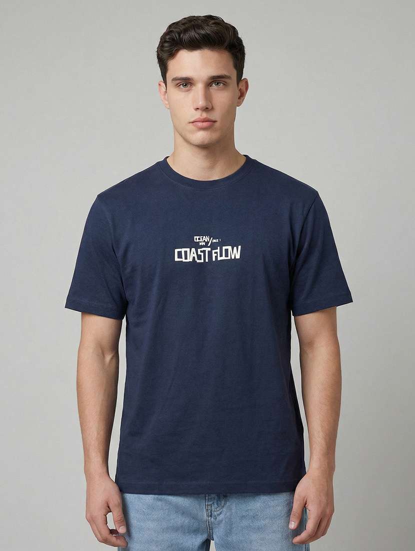 men printed short sleeve regular fit t-shirt - 22512424 -  Standard Image - 1