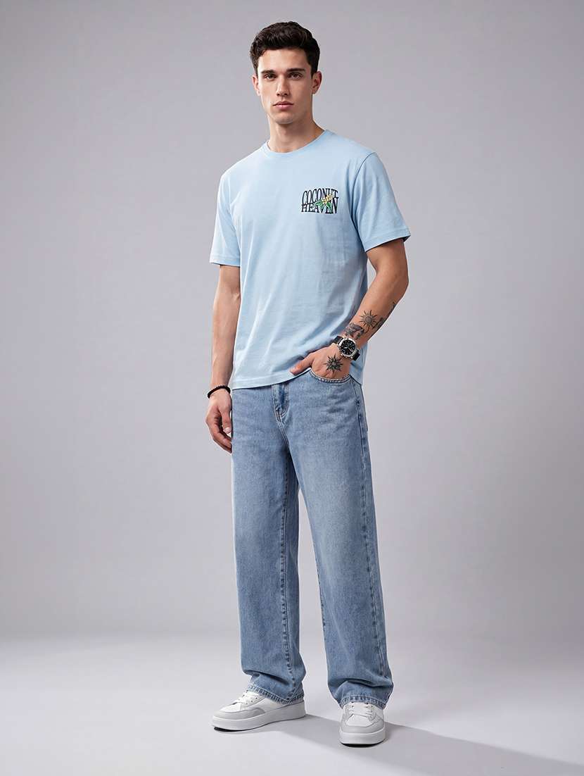 men printed short sleeve regular fit t-shirt - 22512427 -  Standard Image - 4