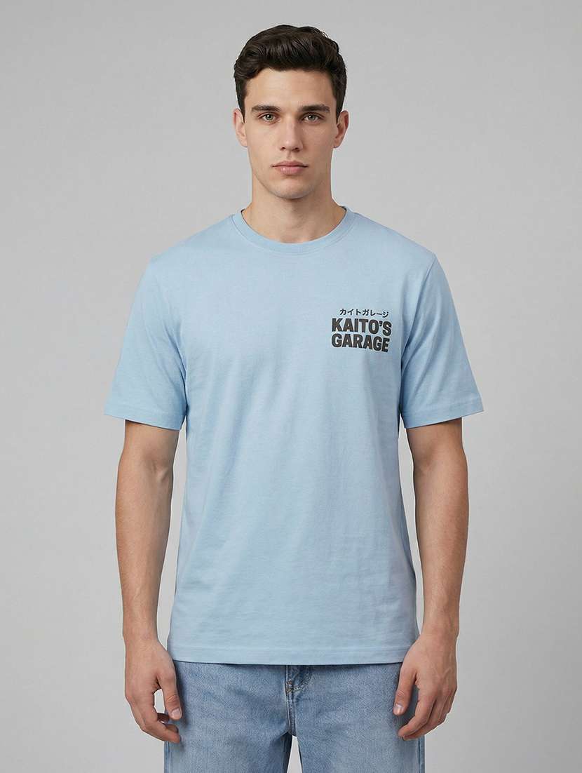 men printed short sleeve loose fit t-shirt - 22512438 -  Standard Image - 1