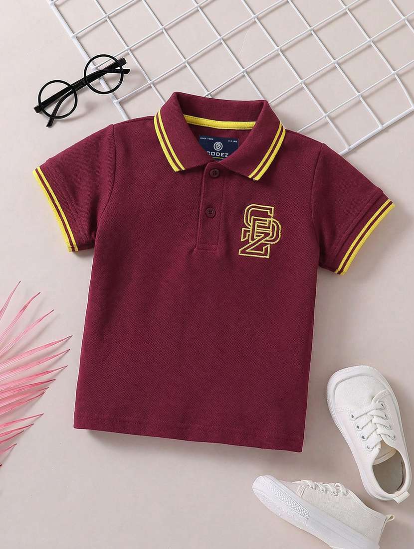 boys solid short sleeve polo t-shirt - 22512454 -  Standard Image - 1