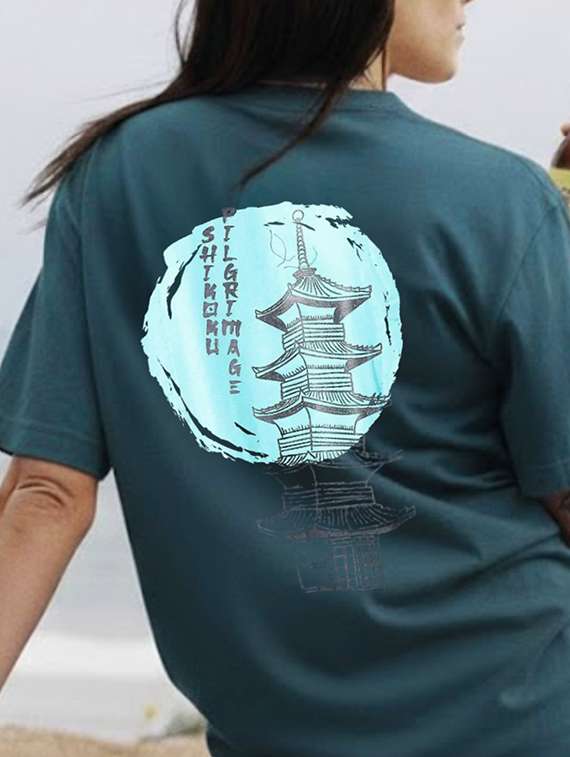 sea green cotton oversized tshirt - 22512501 -  Standard Image - 1