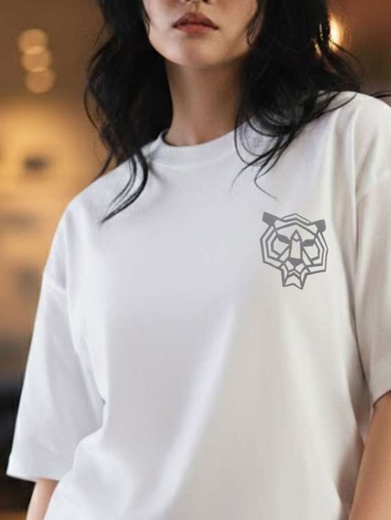 women printed round neck oversized t-shirt - 22512504 -  Standard Image - 1