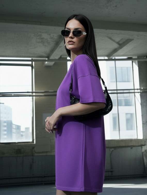 women printed round neck oversized t-shirt - 22512511 -  Standard Image - 4
