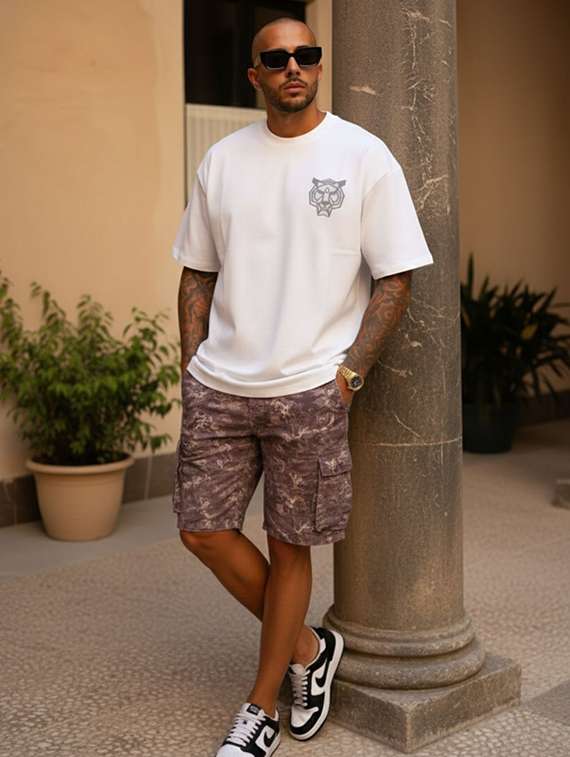 men printed short sleeve oversized t-shirt - 22512573 -  Standard Image - 4