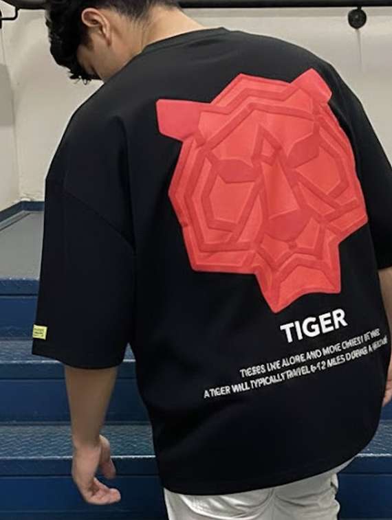 men printed short sleeve oversized t-shirt - 22512574 -  Standard Image - 1