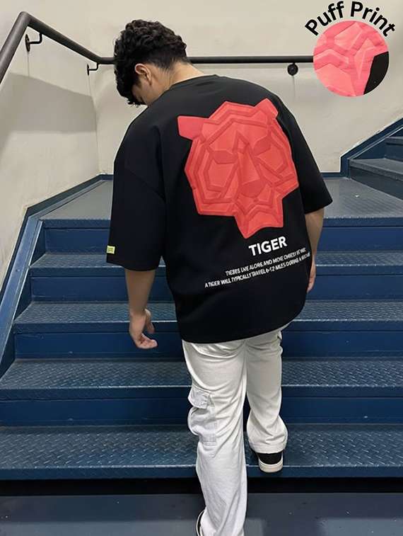 men printed short sleeve oversized t-shirt - 22512574 -  Standard Image - 4