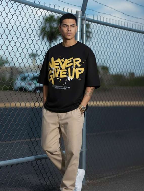 men printed short sleeve oversized t-shirt - 22512576 -  Standard Image - 4