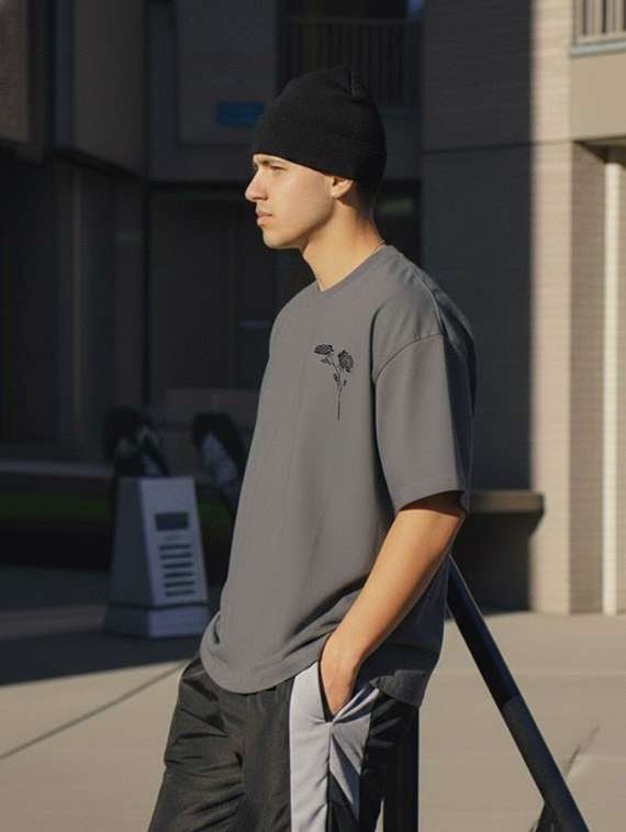 men printed short sleeve oversized t-shirt - 22512604 -  Standard Image - 4