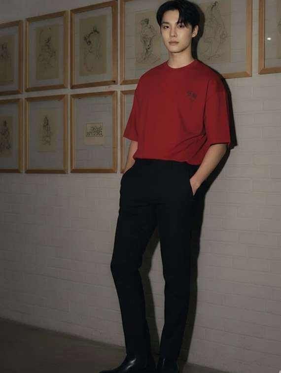 men printed short sleeve oversized t-shirt - 22512605 -  Standard Image - 4