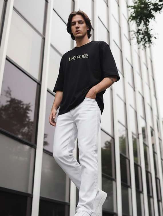 Unisex Printed Short Sleeve Loose Fit T-shirt - 22512651 -  Standard Image - 4
