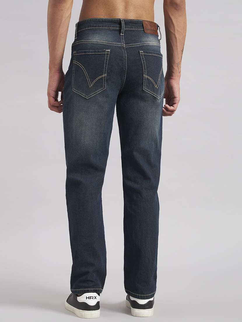 men washed mid rise full length straight jeans - 22512779 -  Standard Image - 4