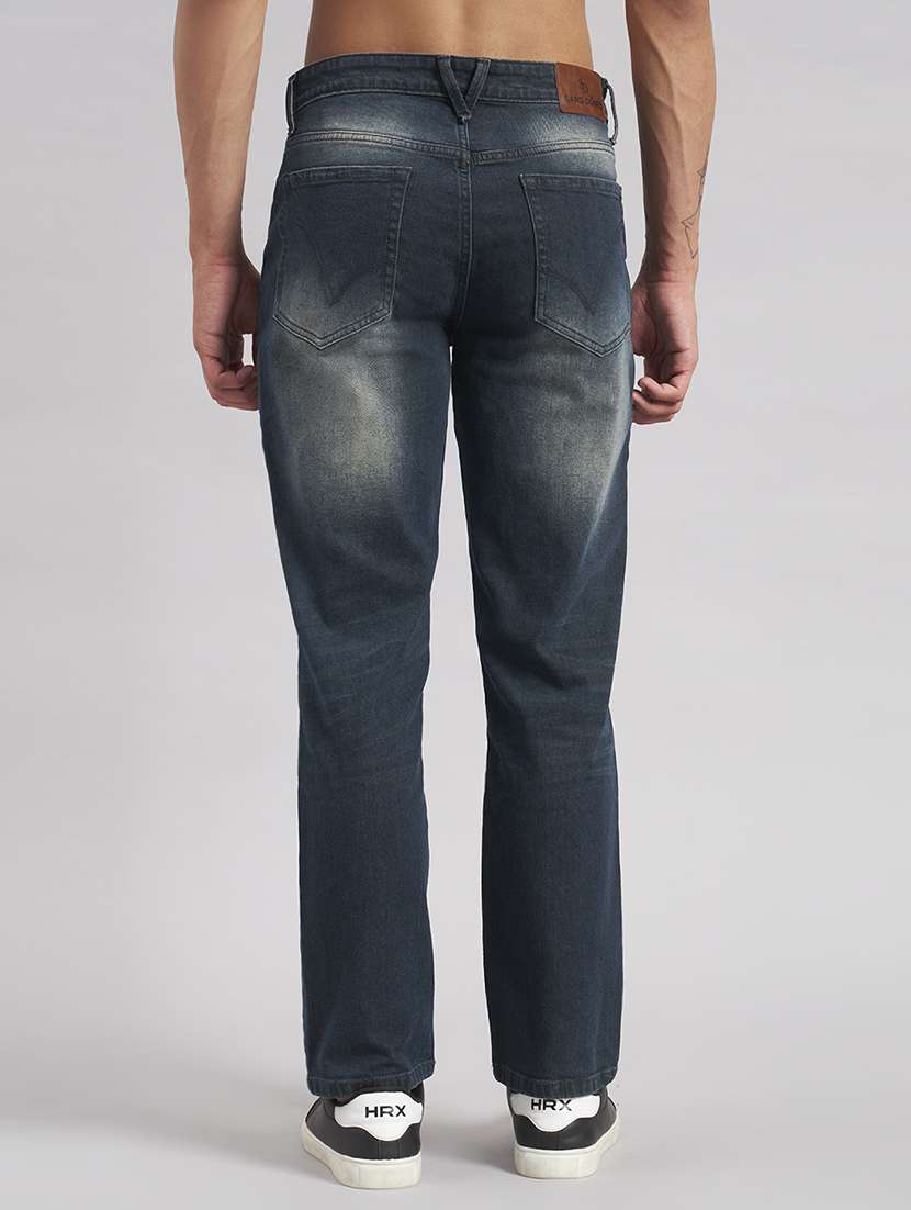 men washed mid rise full length straight jeans - 22512782 -  Standard Image - 4