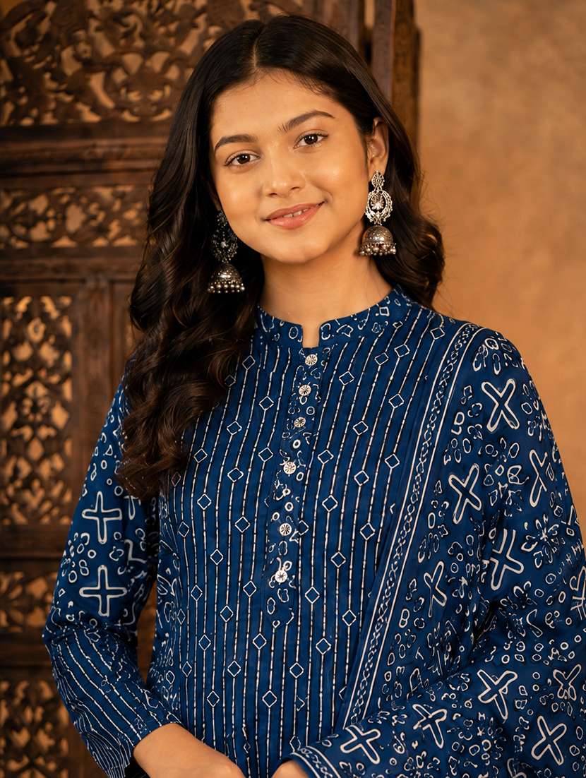 girls printed quarter sleeves a-line kurta - 22512828 -  Standard Image - 1