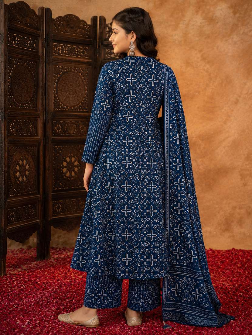 girls printed quarter sleeves a-line kurta - 22512828 -  Standard Image - 4