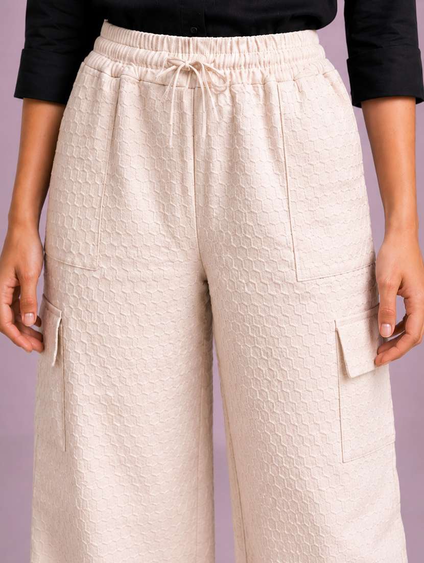 girls textured  mid rise relaxed fit cargo pant - 22512850 -  Standard Image - 1