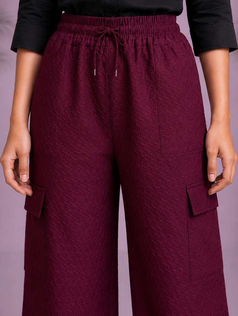 girls textured  mid rise relaxed fit cargo pant - 22512855 -  Standard Image - 1