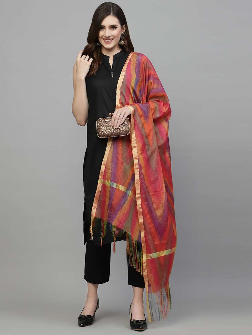 women printed dupatta with fringes - 22512935 -  Standard Image - 1