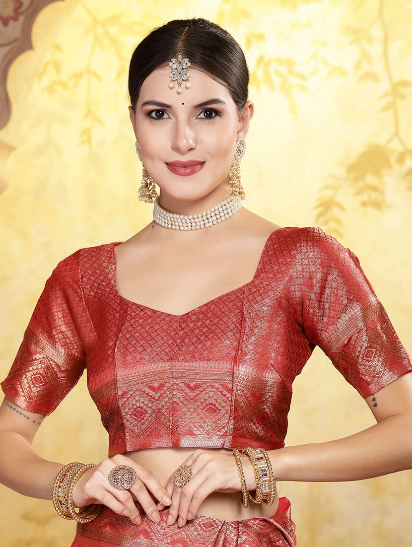 Women Self Design Banarasi Saree - 22513473 -  Standard Image - 4