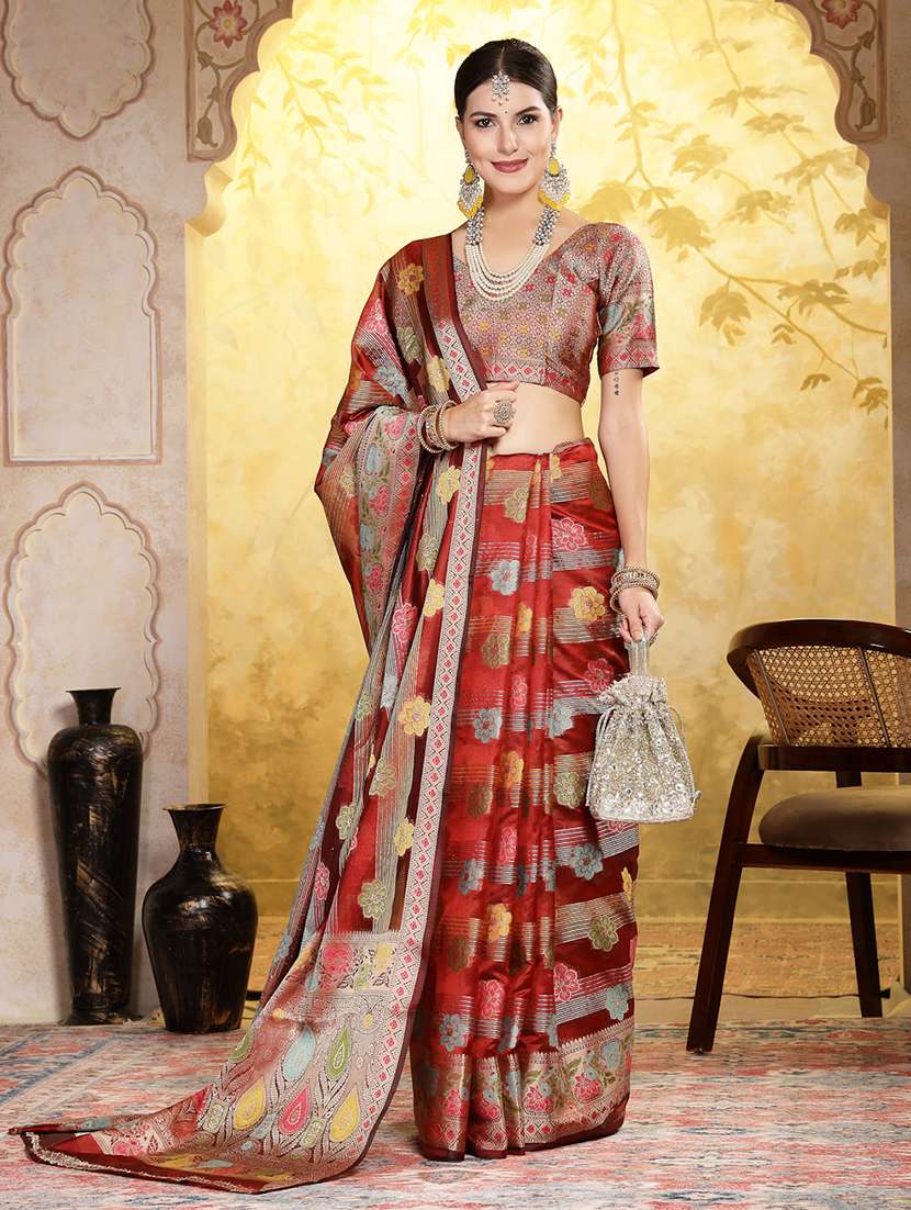 women self design banarasi saree
