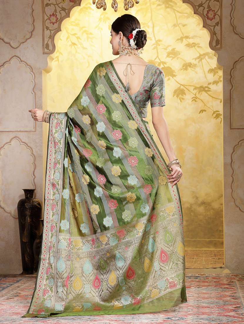 Women Self Design Bordered Saree - 22513479 -  Standard Image - 4