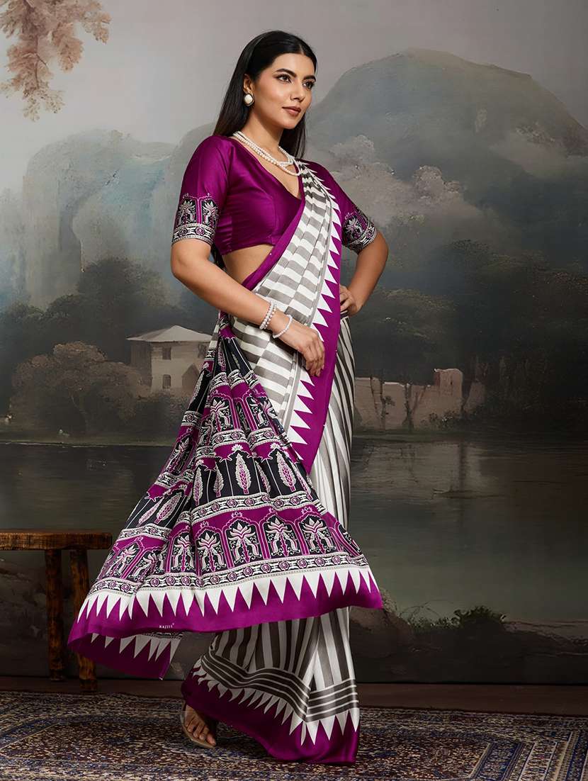 women printed casual wear saree - 22513505 -  Standard Image - 4