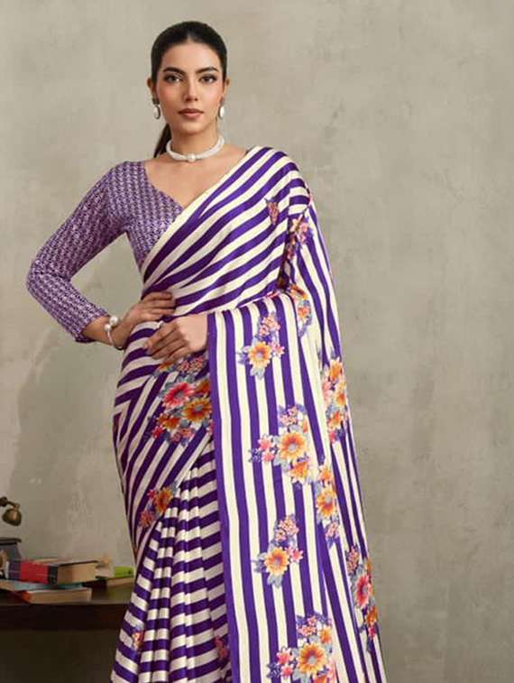 women printed casual wear saree - 22513506 -  Standard Image - 1