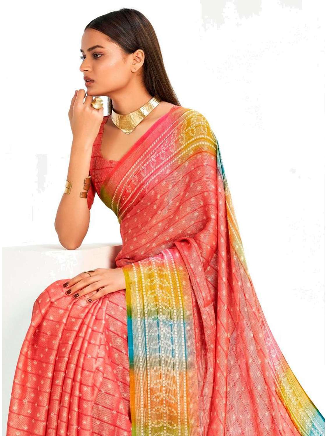 women printed casual wear saree - 22513508 -  Standard Image - 1