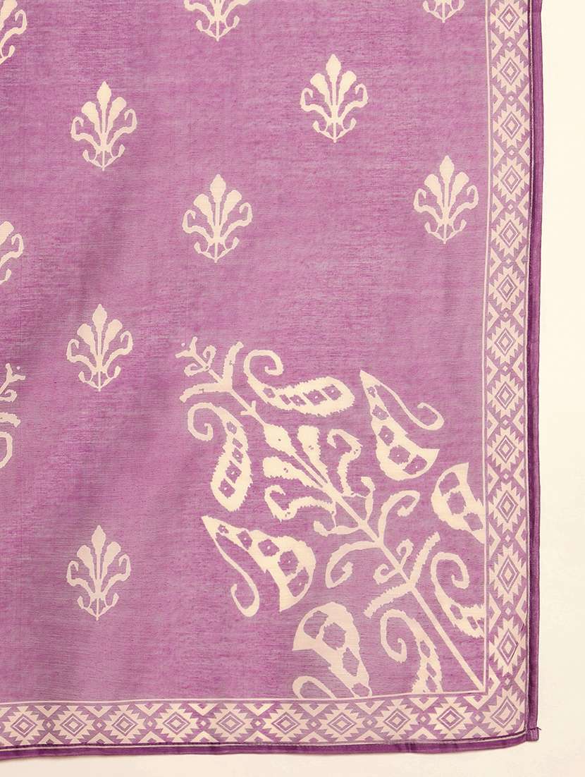 women printed three quarter sleeves kurta pant set with dupatta - 22513993 -  Standard Image - 6