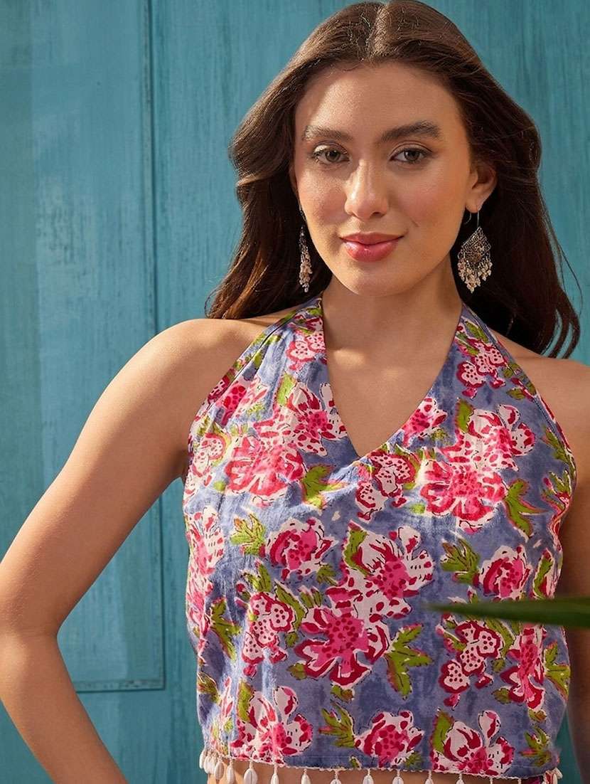 Women Printed Sleeveless Top And Skirt Co-ord Set - 22514429 -  Standard Image - 1