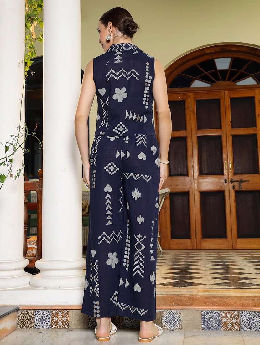 women printed sleeveless top and trouser co-ord set - 22514459 -  Standard Image - 4