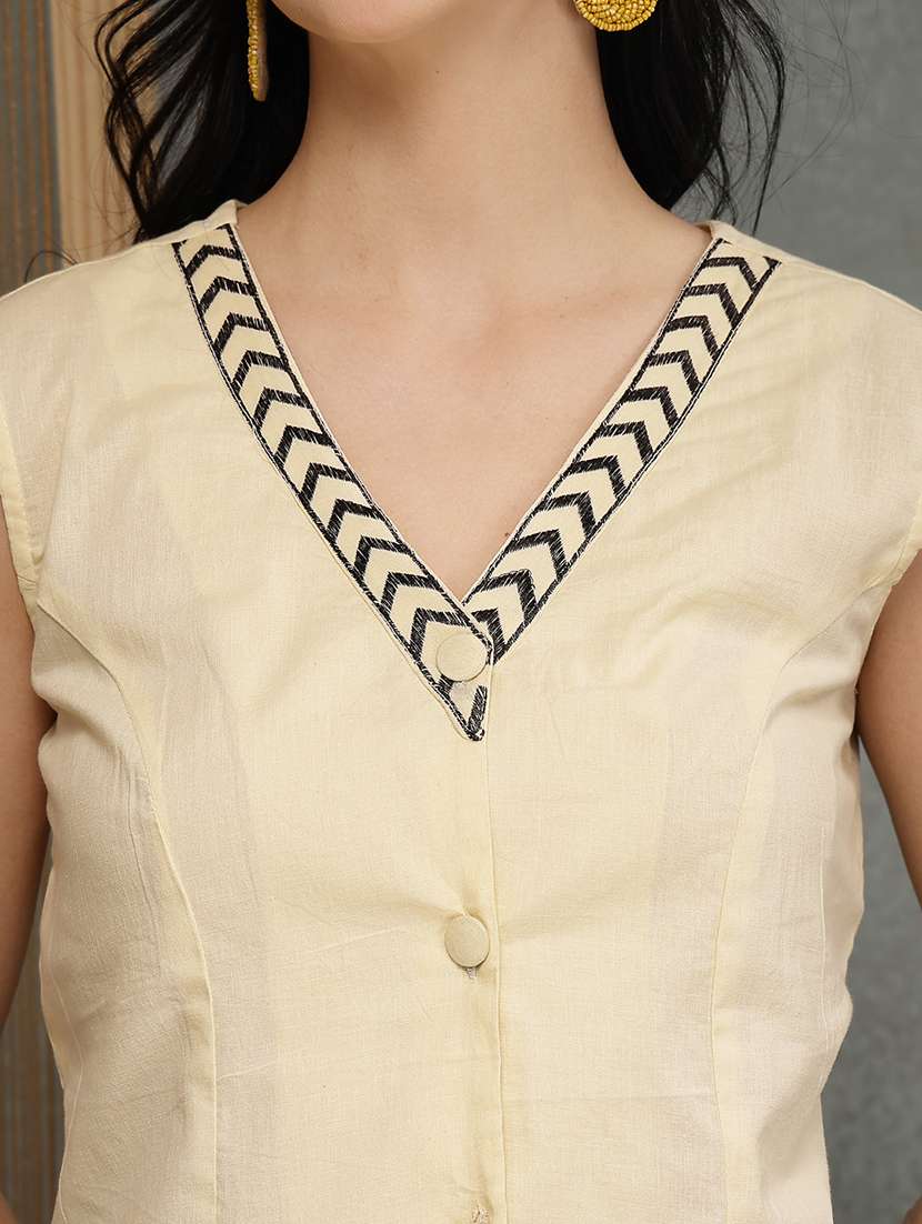 women printed sleeveless top and palazzo co-ord set - 22514495 -  Standard Image - 1