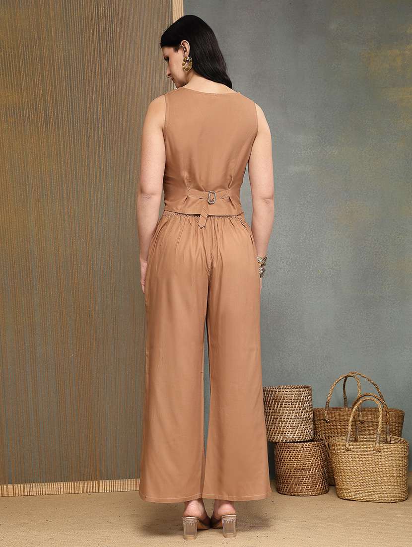 women embroidered sleeveless top and trouser co-ord set - 22514500 -  Standard Image - 4