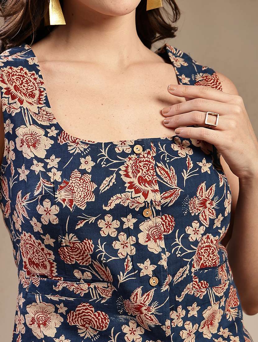women printed sleeveless top and trouser co-ord set - 22514507 -  Standard Image - 1
