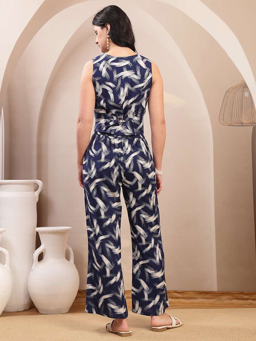 women printed sleeveless top and trouser co-ord set - 22514511 -  Standard Image - 4