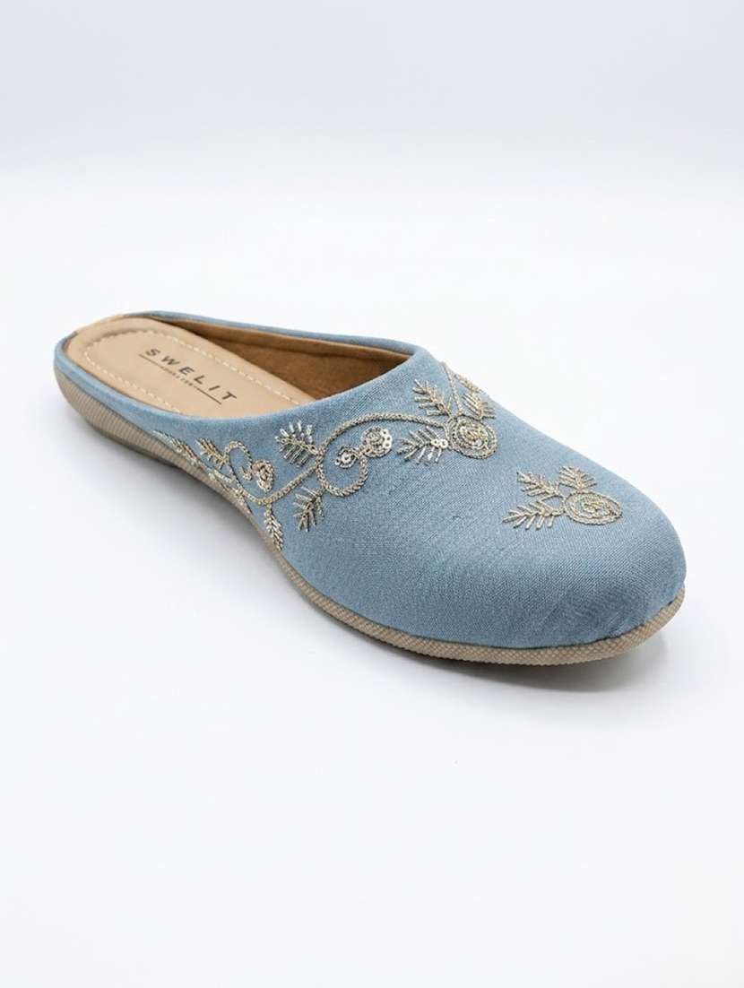 women embroidered slip on mules - 22514522 -  Standard Image - 1