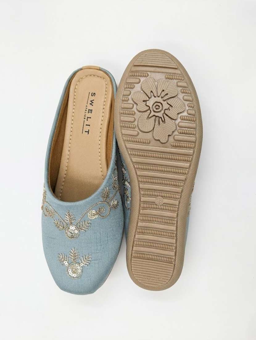 women embroidered slip on mules - 22514522 -  Standard Image - 4