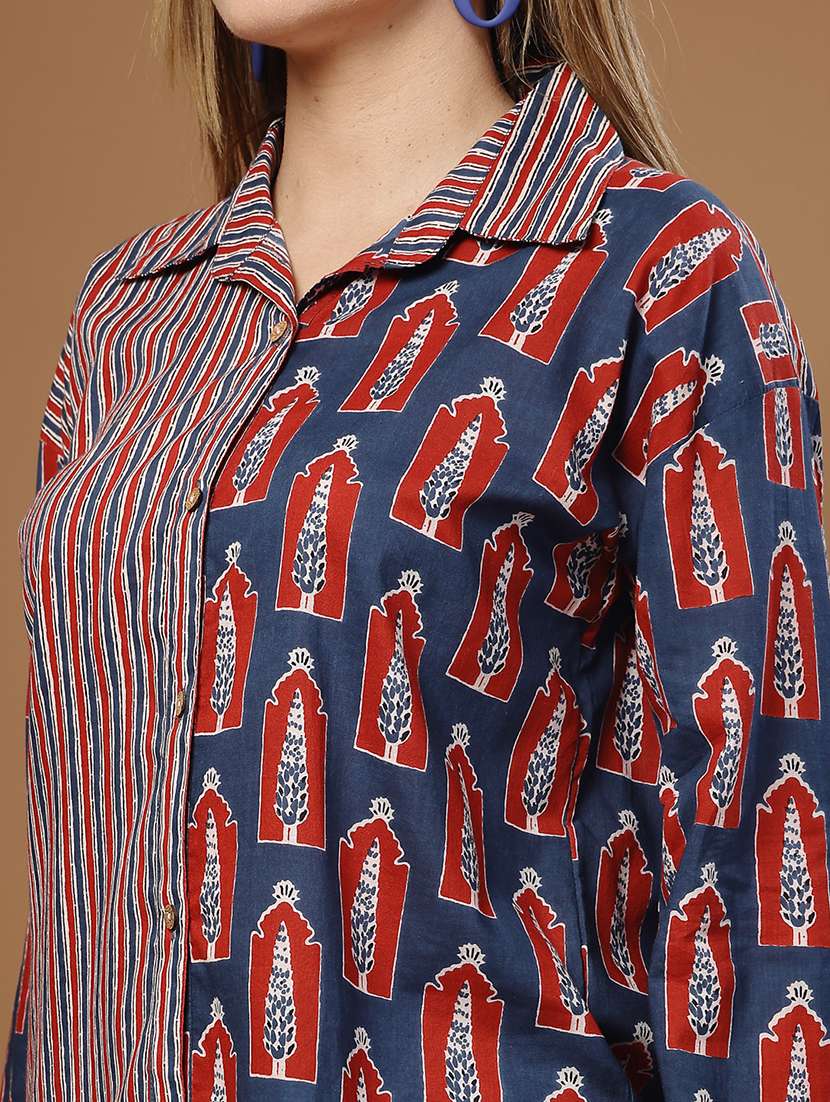 Women Printed Collared Regular Shirt - 22514779 -  Standard Image - 1