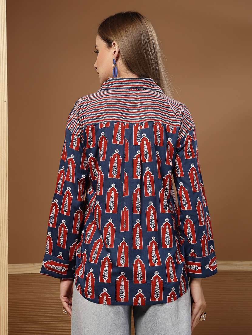 Women Printed Collared Regular Shirt - 22514779 -  Standard Image - 4
