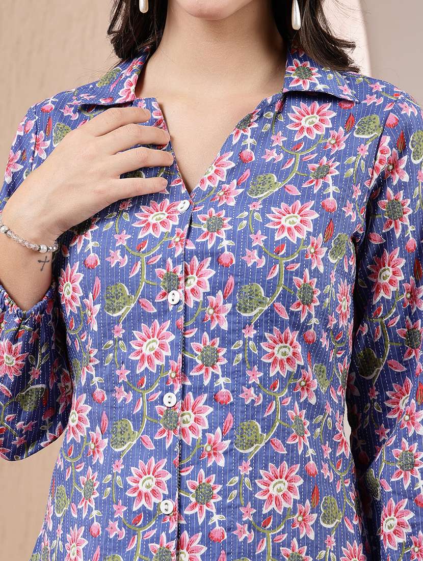 women printed collared regular shirt - 22514788 -  Standard Image - 1