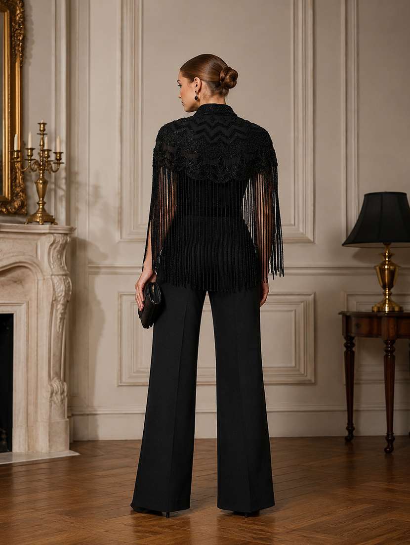 women embroidered cape with fringes - 22514919 -  Standard Image - 4