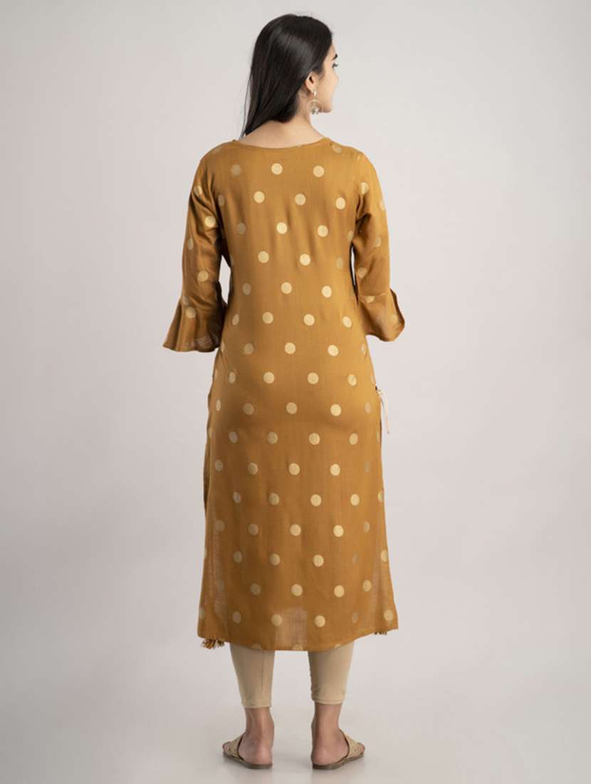 women printed three quarter sleeve straight kurta - 22514937 -  Standard Image - 4