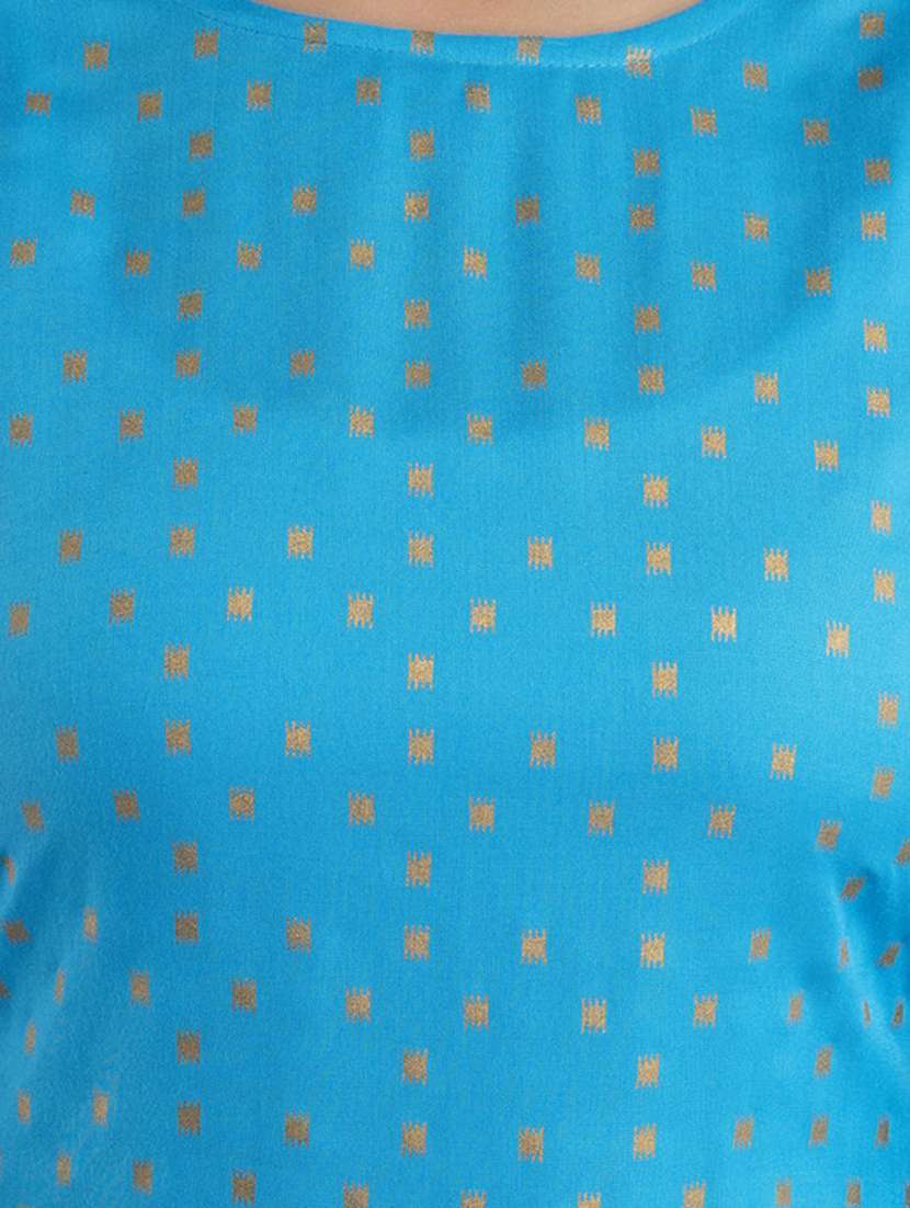 women printed three quarter sleeve straight kurta - 22514947 -  Standard Image - 1
