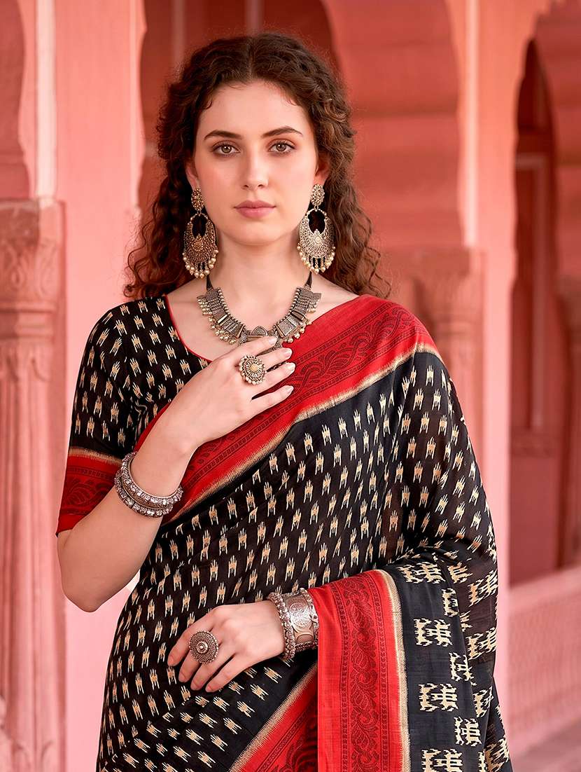 women printed casual wear saree with blouse - 22515000 -  Standard Image - 1