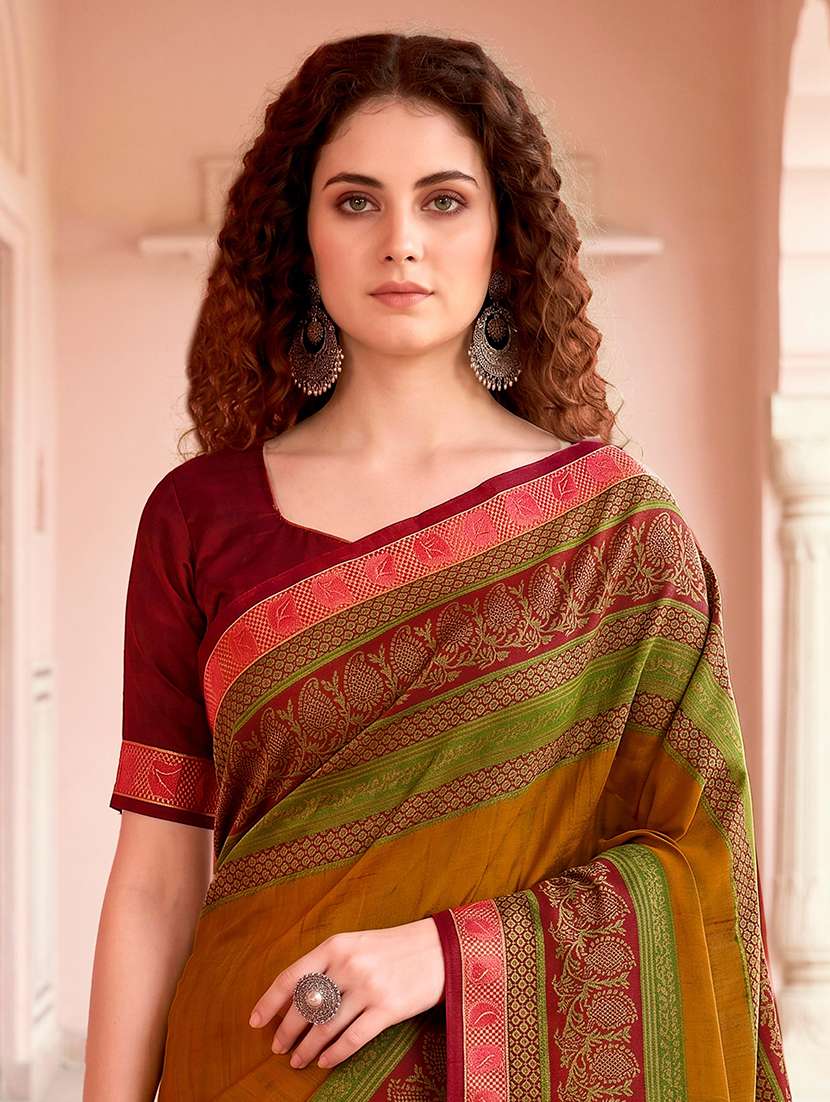 women printed casual wear saree with blouse - 22515048 -  Standard Image - 1