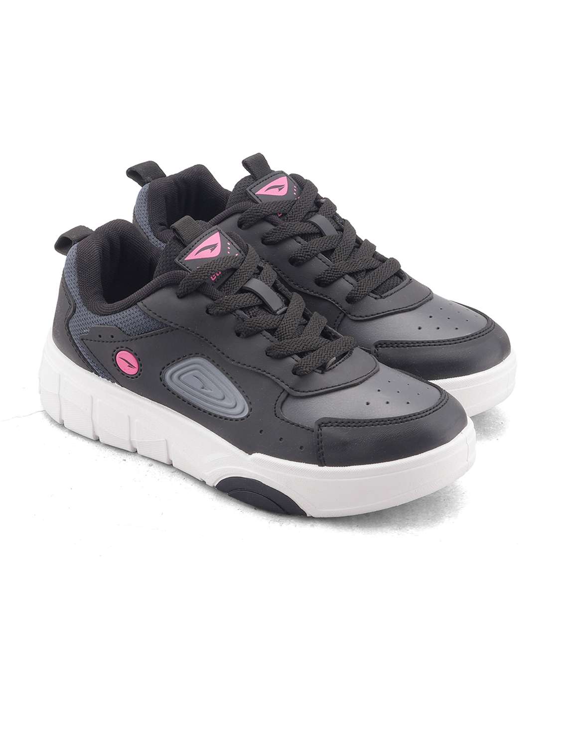 women colourblocked lace up sneakers