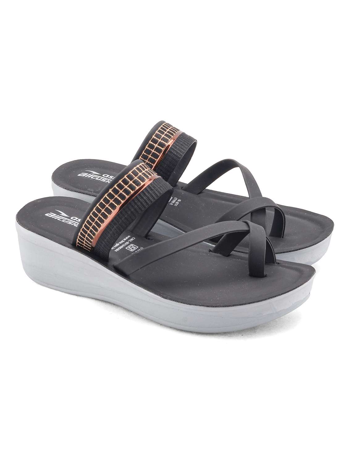 women textured one toe wedges