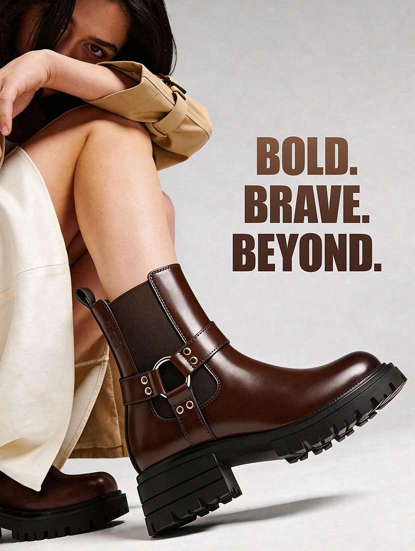 women brown high-tops boot - 22515219 -  Standard Image - 4