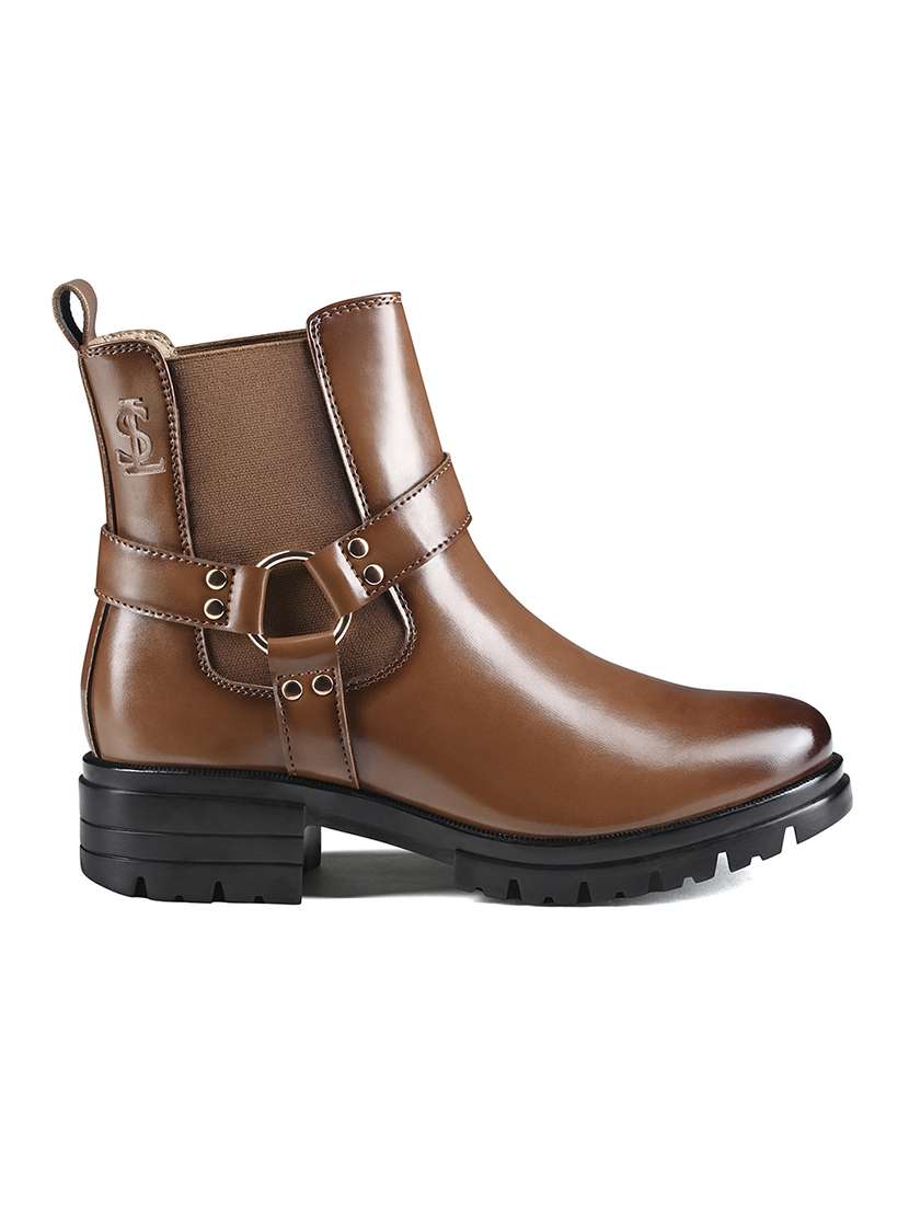 Women Tan High-tops Boot - 22515221 -  Standard Image - 1
