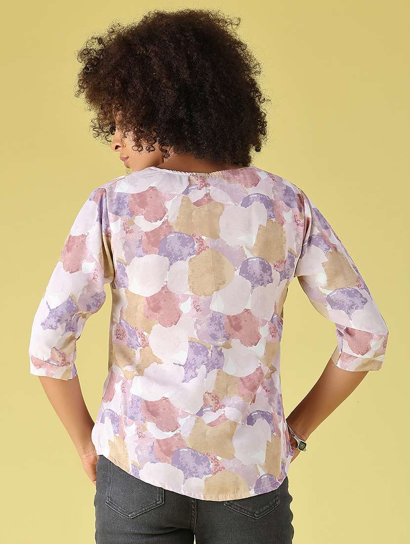 Women Printed Three Quarter Sleeves Regular Top - 22515508 -  Standard Image - 4