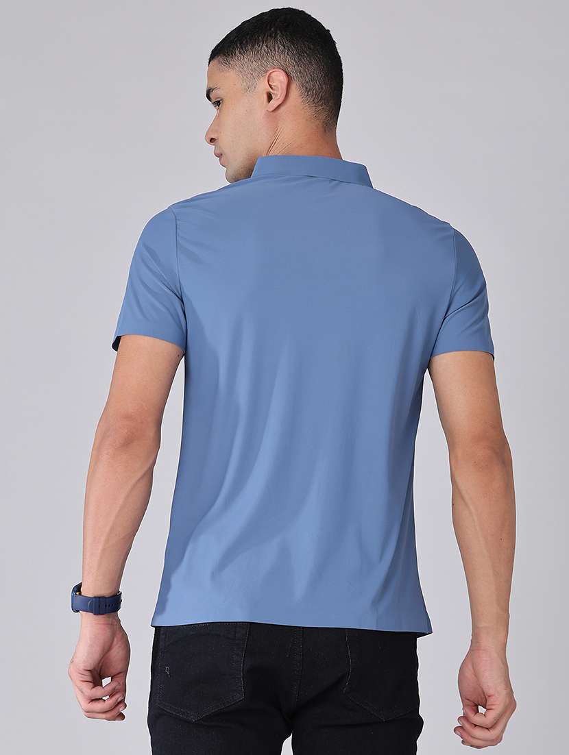 men solid short sleeve slim fit polo t-shirt - 22515623 -  Standard Image - 4